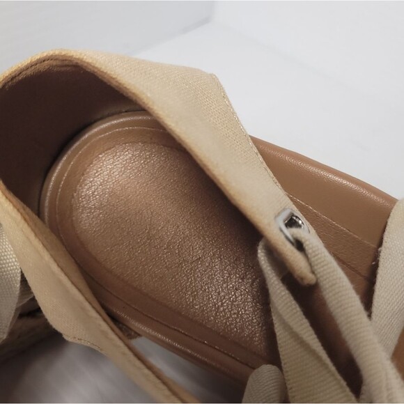 Vionic Aruba Kaitlyn Wedge Orthotic Espadrilles in Oat Womens Size 10 - Picture 9 of 15